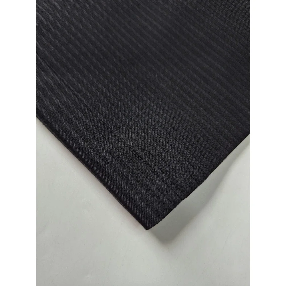 Tiglio Luxe Mens Super 150s Sports Coat 42L Black Italy 2 Button Striped Wool